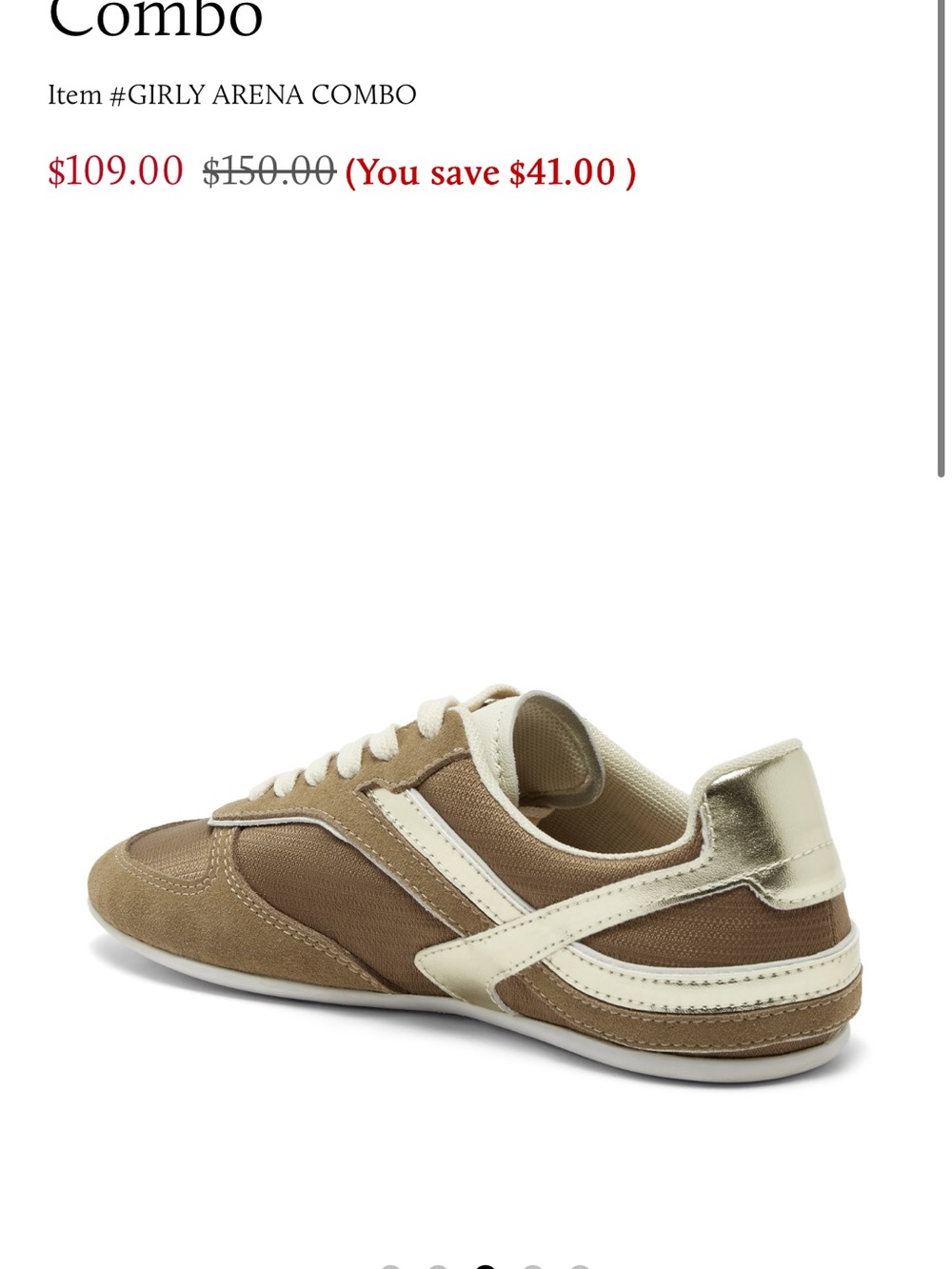 Silent D Casual Tan Suede & Mesh Sneakers - 38 - Picture 7 of 8